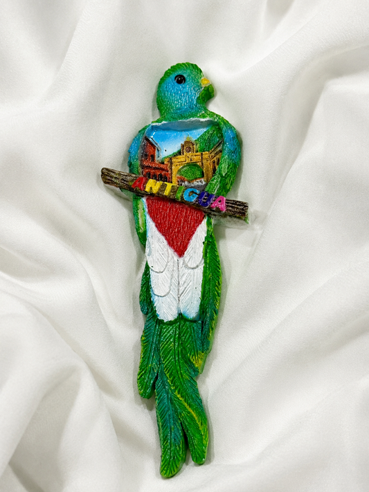 Guatemala Quetzal Bird Magnet | Handcrafted Souvenir