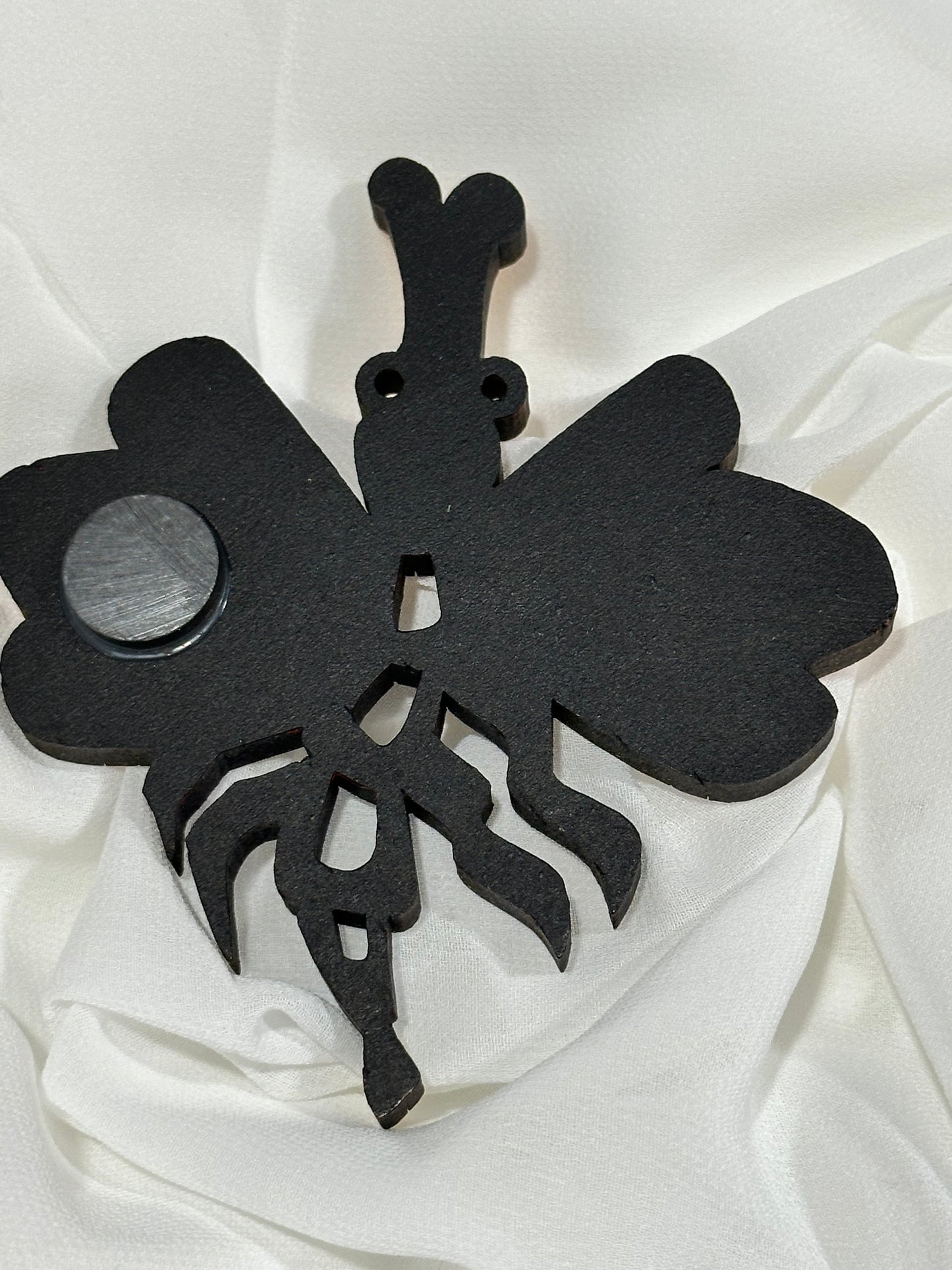 Hand Painted Wooden Guatemala Butterfly Magnet