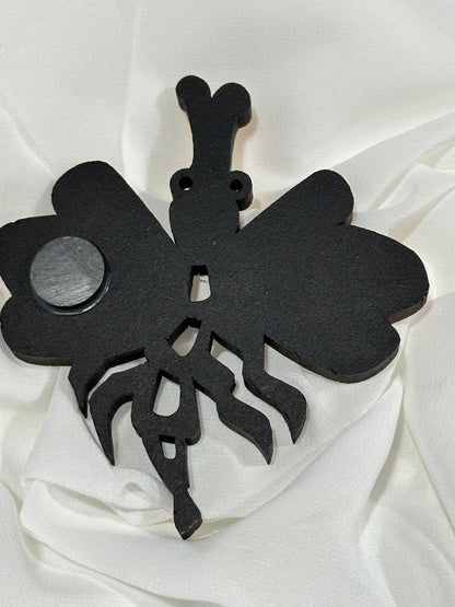 Hand Painted Wooden Guatemala Butterfly Magnet