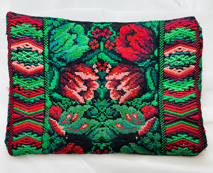 Handwoven Guatemalan Embroidered Cosmetic Bag | Artisan Clutch Pouch