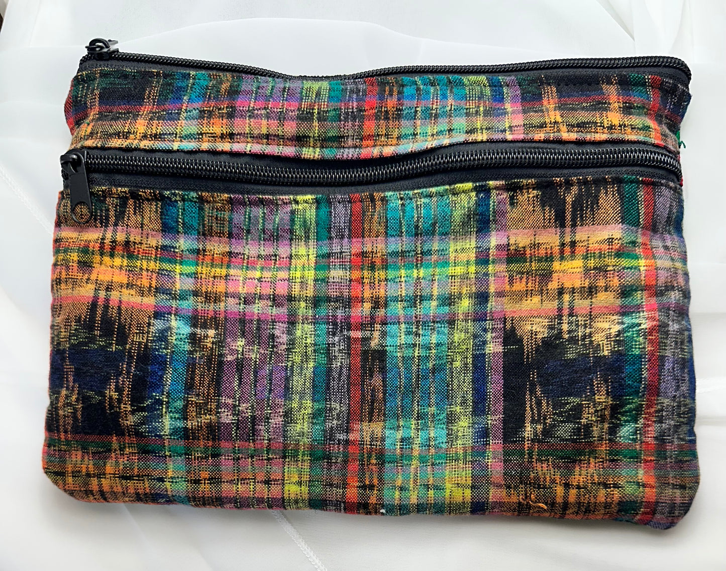 Handwoven Guatemalan Embroidered Cosmetic Bag | Artisan Clutch Pouch