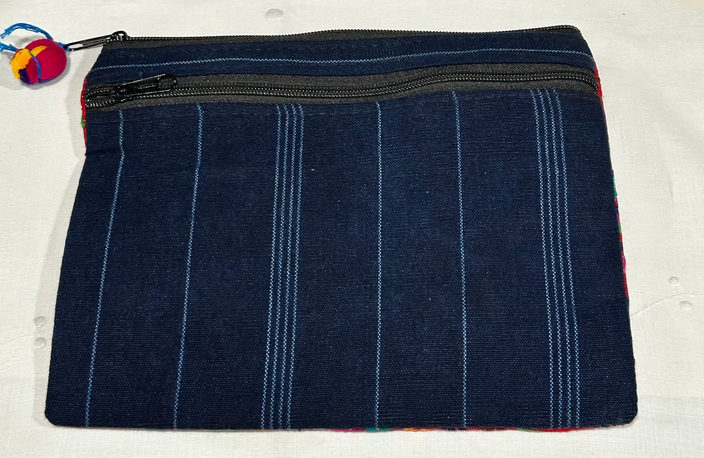 Guatemalan Embroidered Clutch Pouch | Red with Bird Motif