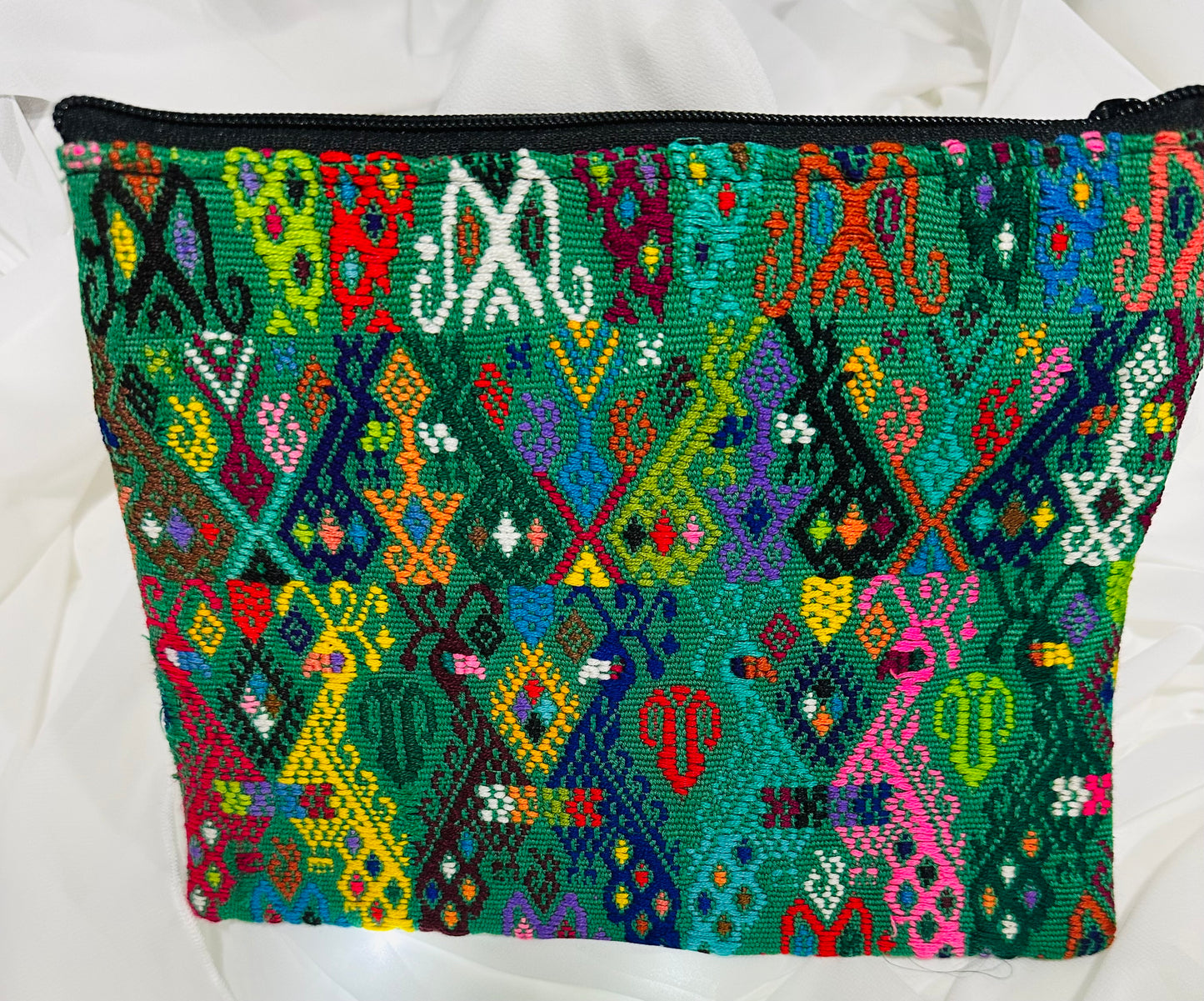 Vintage Guatemalan Huipil Cosmetic Pouch