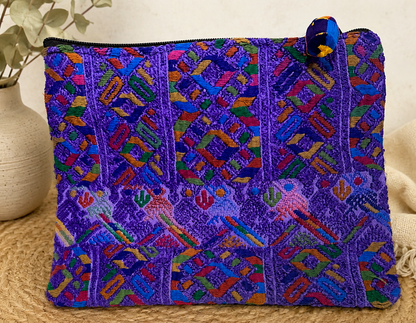Handwoven Guatemalan Artisan Cosmetic Bag |Clutch Pouch