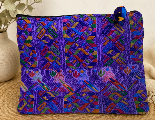 Handwoven Guatemalan Artisan Cosmetic Bag |Clutch Pouch