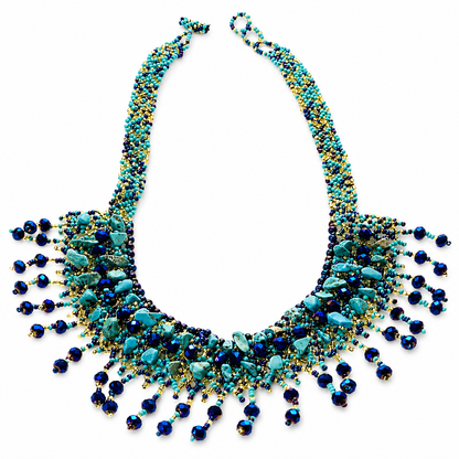 Turquoise & Sapphire Blue Statement Necklace