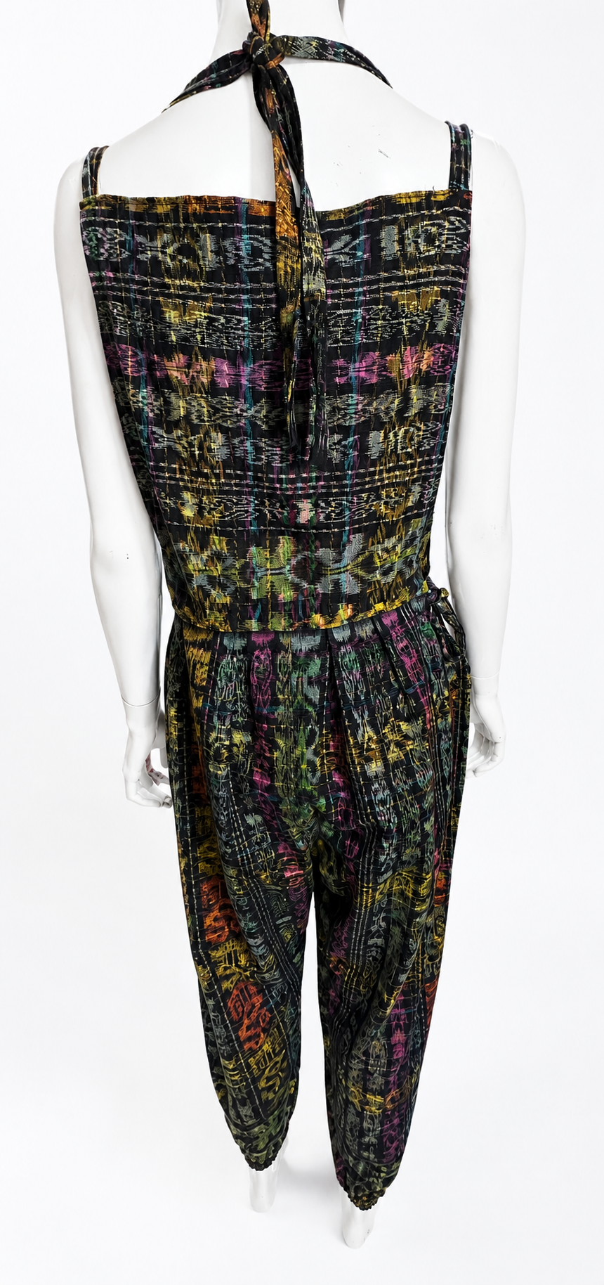 One of a Kind Guatemalan Embroidered Jumpsuit | Handwoven Artisan Boho Luxe Fashion | 100% Cotton