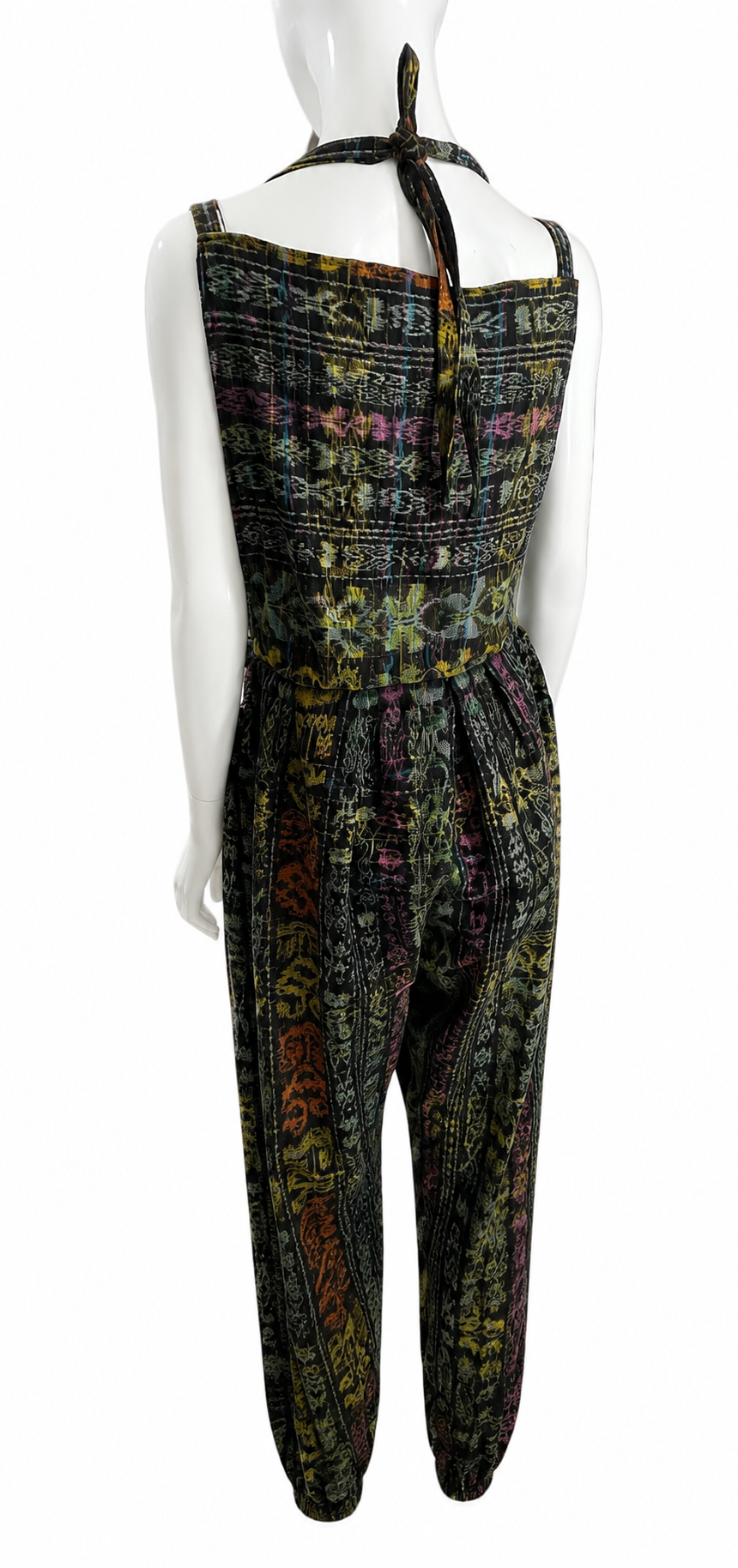 One of a Kind Guatemalan Embroidered Jumpsuit | Handwoven Artisan Boho Luxe Fashion | 100% Cotton