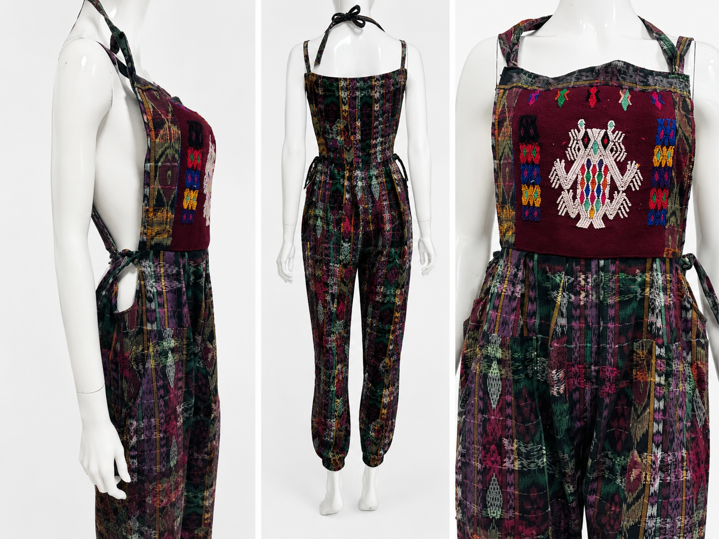 One of a Kind Guatemalan Embroidered Jumpsuit | Artisan Boho Fashion | 100% Cotton