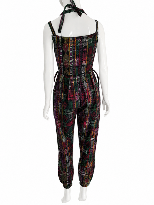 One of a Kind Guatemalan Embroidered Jumpsuit | Artisan Boho Fashion | 100% Cotton