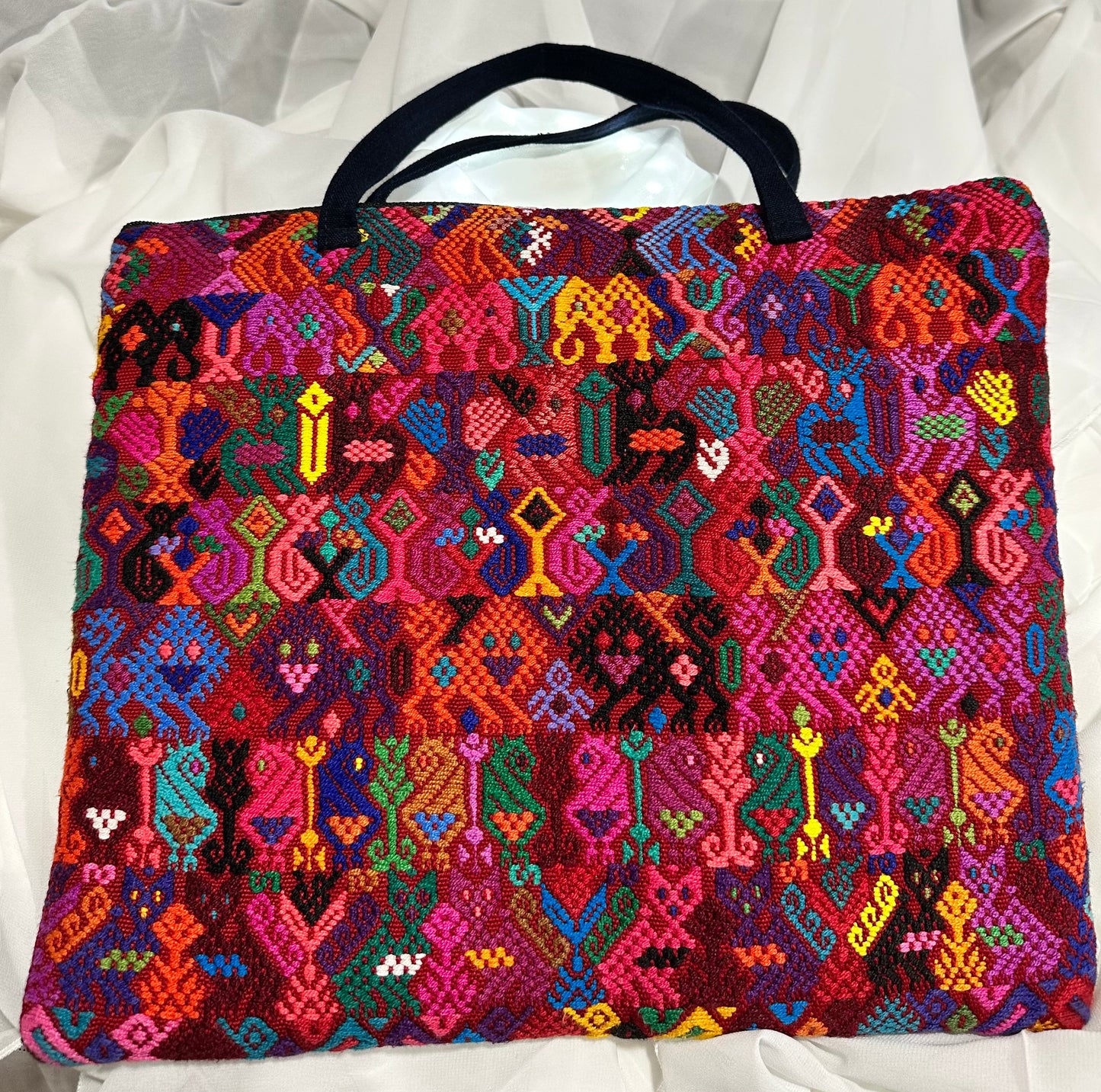 Handcrafted Guatemalan Huipil Padded Laptop Tote Bag | Artisan Carryall