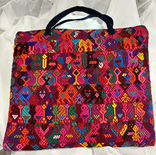 Handcrafted Guatemalan Huipil Padded Laptop Tote Bag | Artisan Carryall