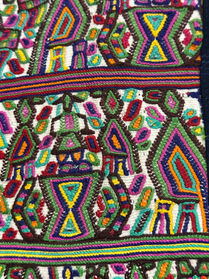 Handcrafted Padded Laptop Bag | Guatemalan Artisan Textile | Embroidered Front & Woven Back
