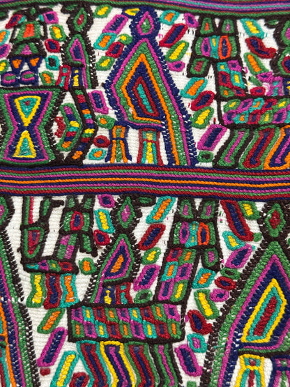 Handcrafted Padded Laptop Bag | Guatemalan Artisan Textile | Embroidered Front & Woven Back