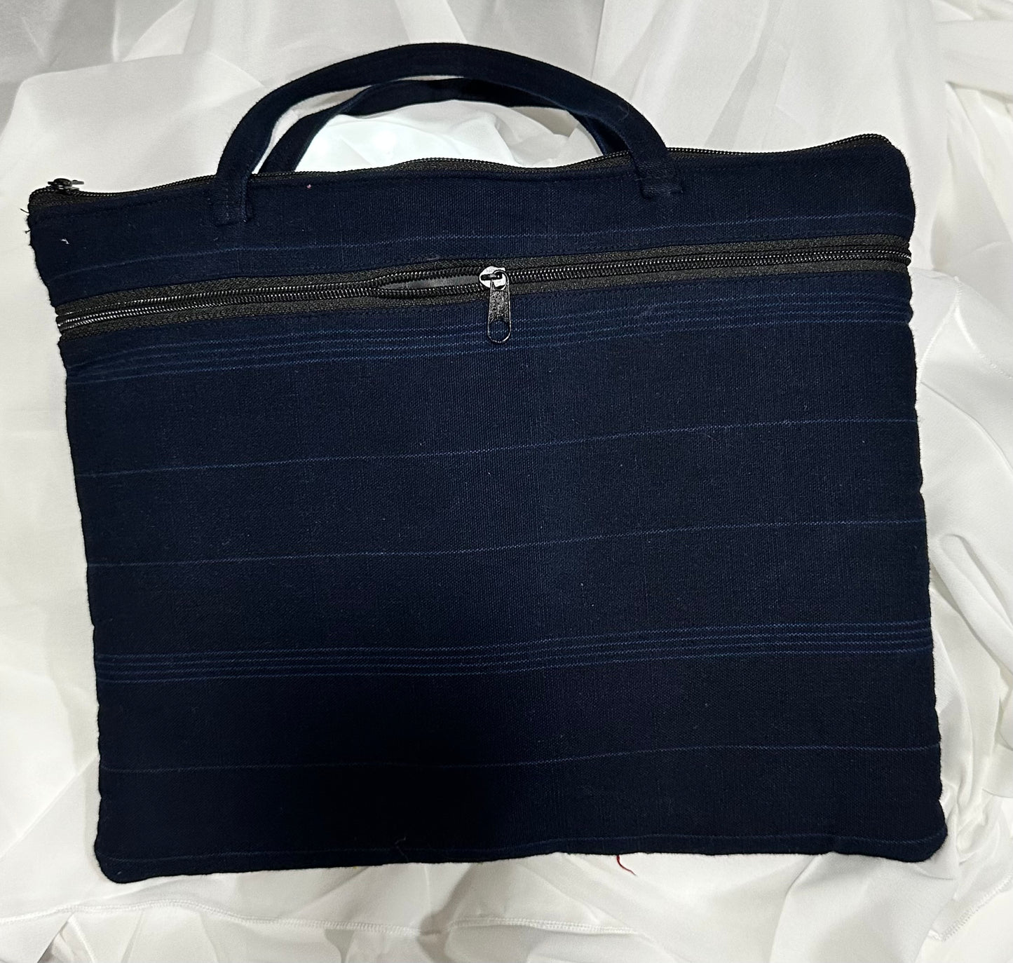 Handcrafted Padded Laptop Bag | Guatemalan Artisan Textile | Embroidered Front & Woven Back