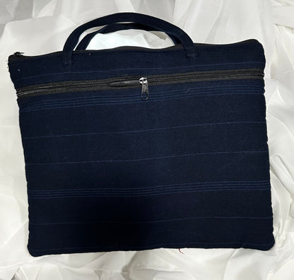 Handcrafted Padded Laptop Bag | Guatemalan Artisan Textile | Embroidered Front & Woven Back