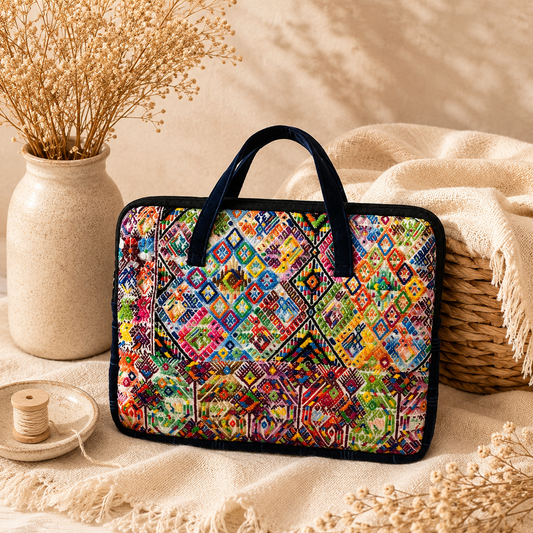 Handcrafted Padded Laptop Bag | Guatemalan Textile