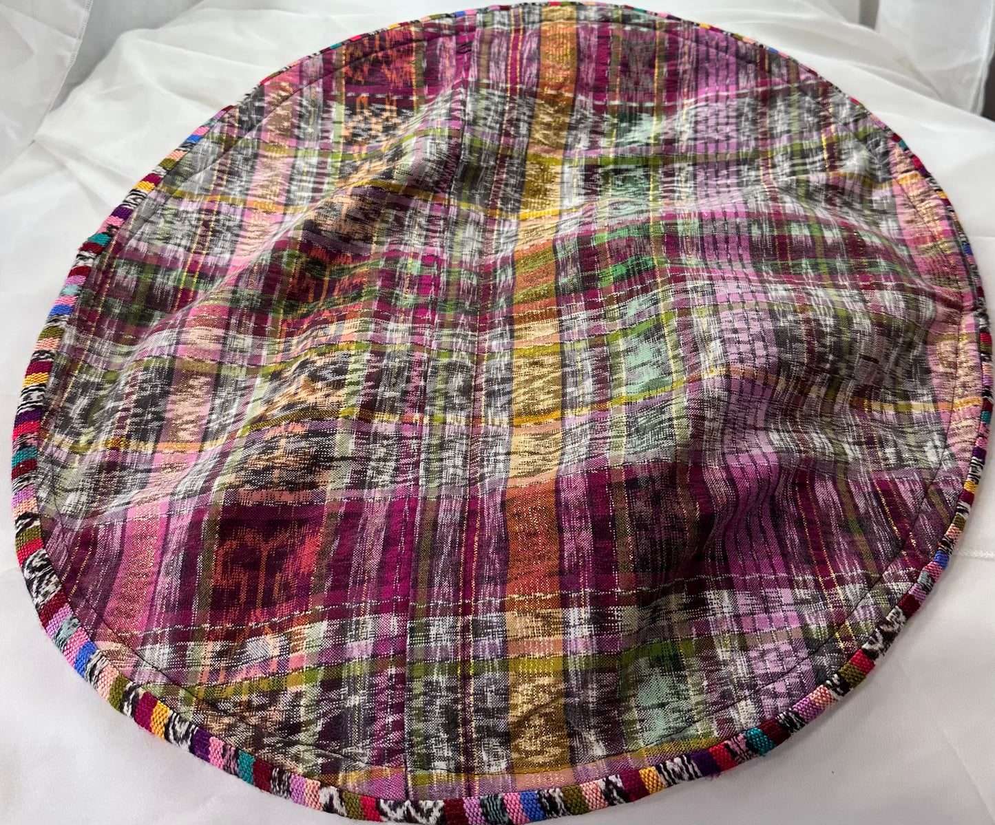 Handcrafted Guatemalan Floral Round Pillow
