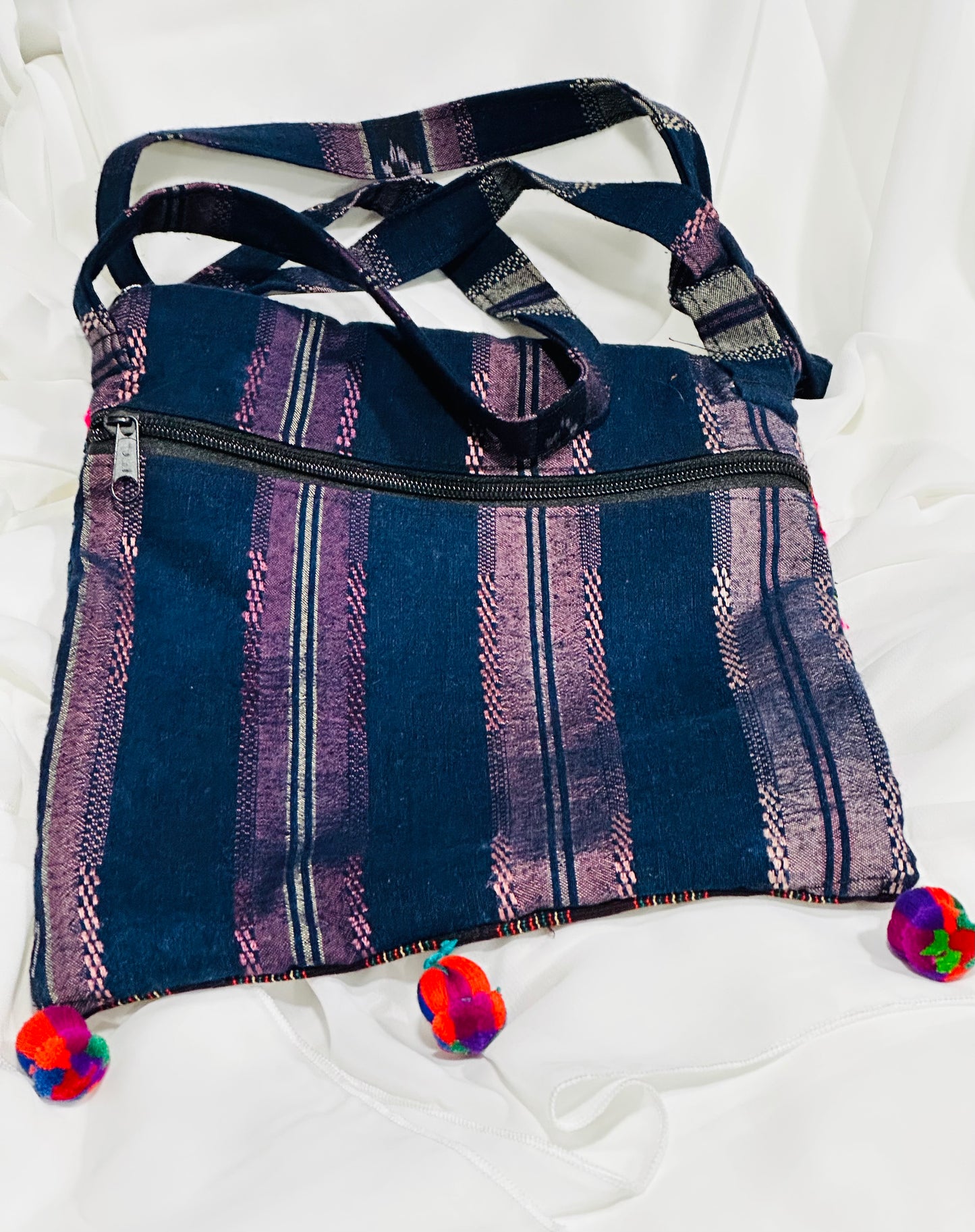 Handwoven Guatemalan Crossbody Bag with Colorful Bird & Floral Embroidery | Artisan Shoulder Bag