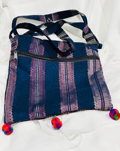 Handwoven Guatemalan Crossbody Bag with Colorful Bird & Floral Embroidery | Artisan Shoulder Bag
