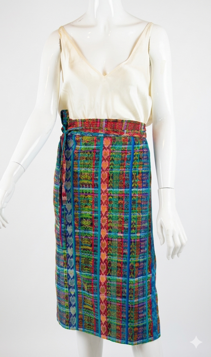 Handwoven Guatemalan Wraparound Skirt | 100% Cotton Artisan Made