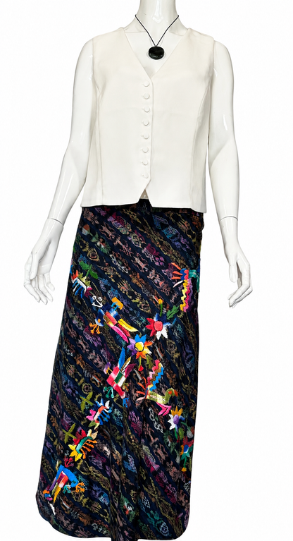 Handwoven Guatemalan Wraparound Skirt | 100% Cotton Artisan Textile