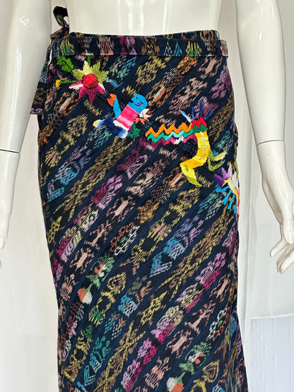 Handwoven Guatemalan Wraparound Skirt | 100% Cotton Artisan Textile