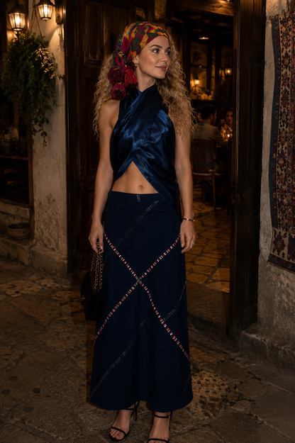 Vintage Guatemalan Wraparound Skirt | Handwoven Artisan Textile