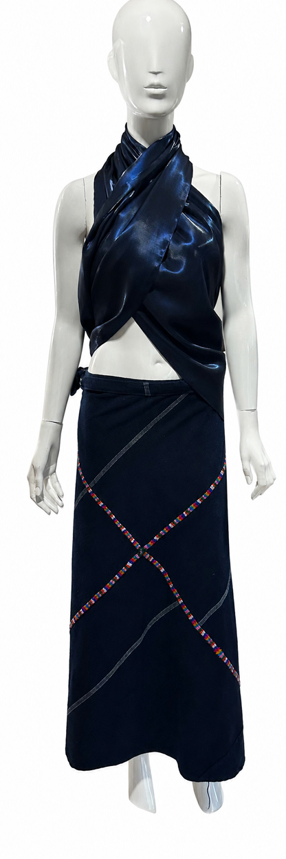 Vintage Guatemalan Wraparound Skirt | Handwoven Artisan Textile