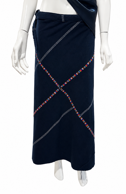 Vintage Guatemalan Wraparound Skirt | Handwoven Artisan Textile