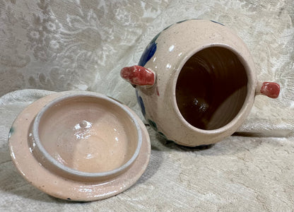 Handcrafted Guatemalan Ceramic Sugar Bowl | Artisan Pottery from San Martin Jilotepeque