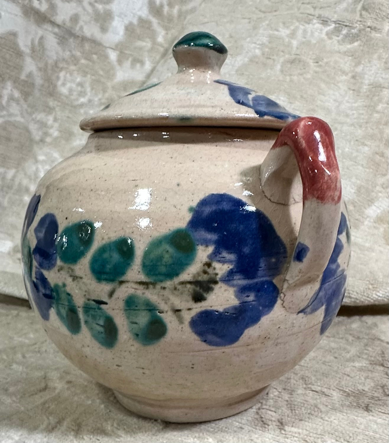 Handcrafted Guatemalan Ceramic Sugar Bowl | Artisan Pottery from San Martin Jilotepeque
