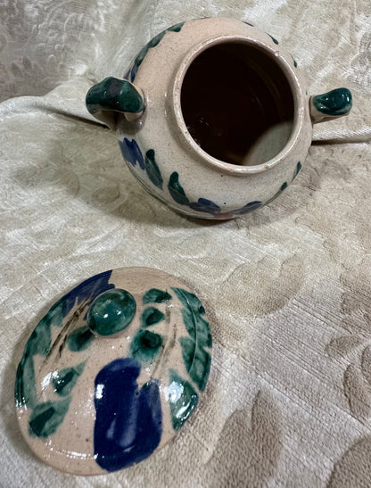 Handcrafted Guatemalan Ceramic Sugar Bowl | Artisan Pottery from San Martin Jilotepeque