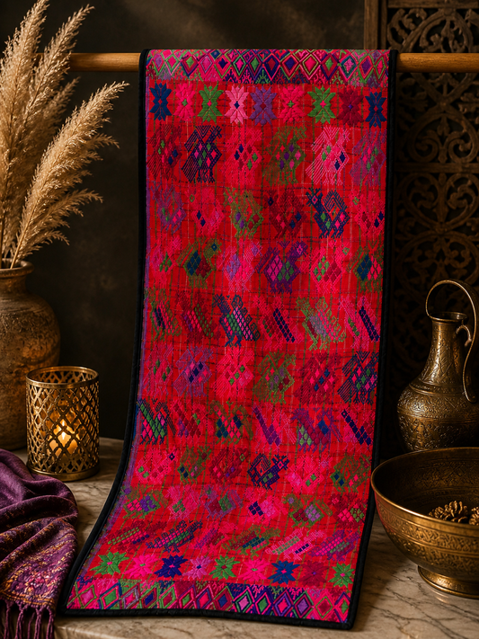 Vintage Handwoven Maya Textile Runner | Chichicastenango, Guatemala