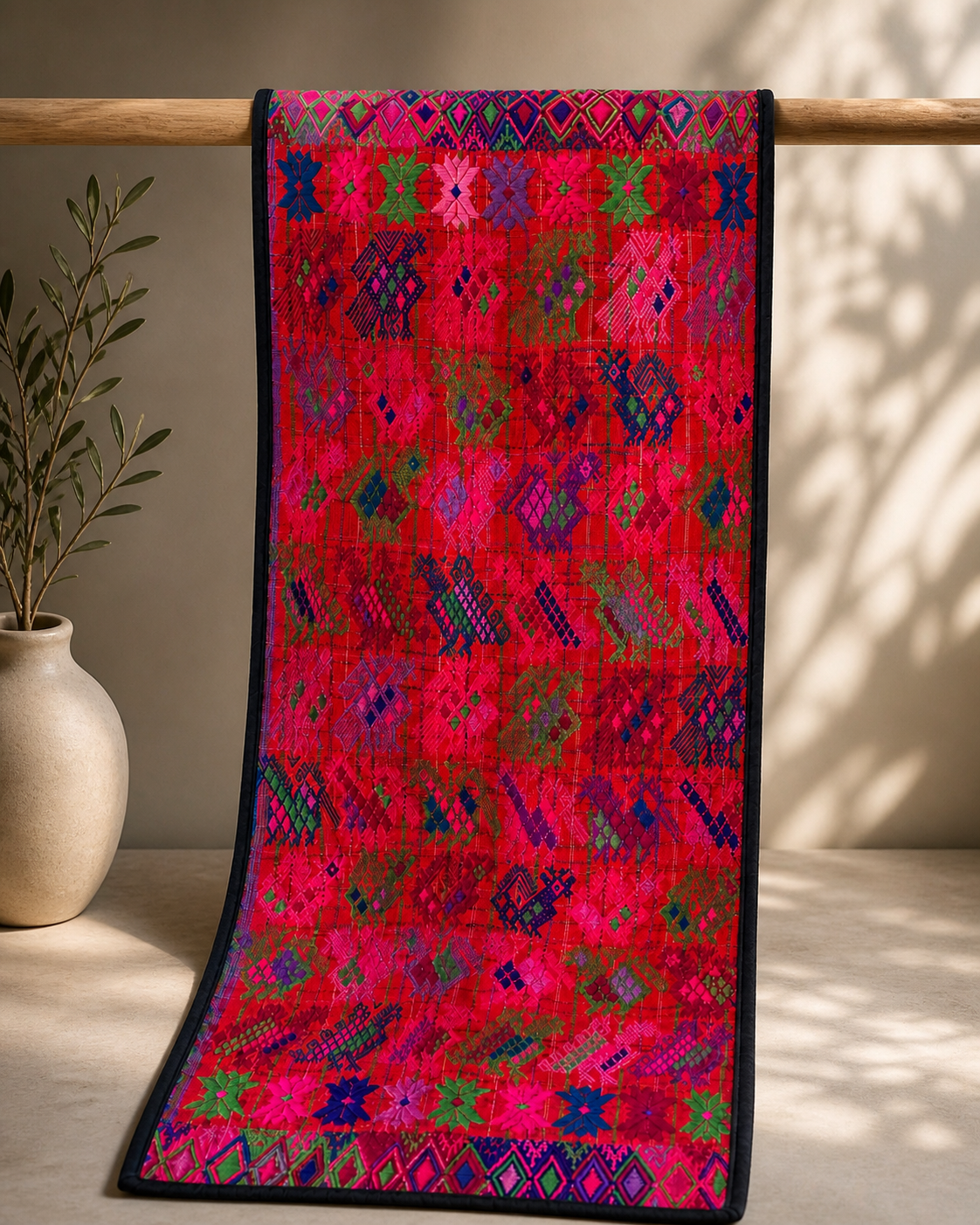 Vintage Handwoven Maya Textile Runner | Chichicastenango, Guatemala