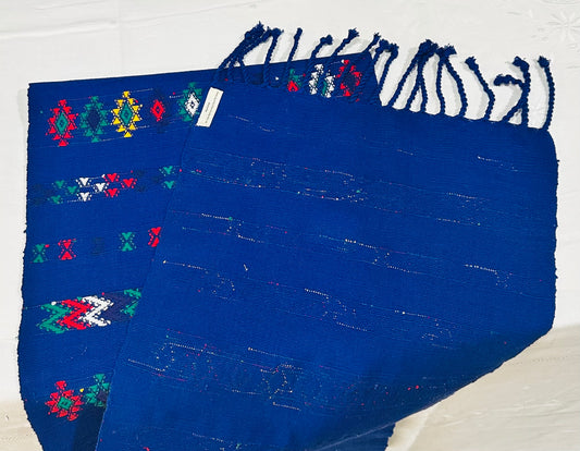 Handwoven Guatemalan Indigo Table Runner&nbsp;