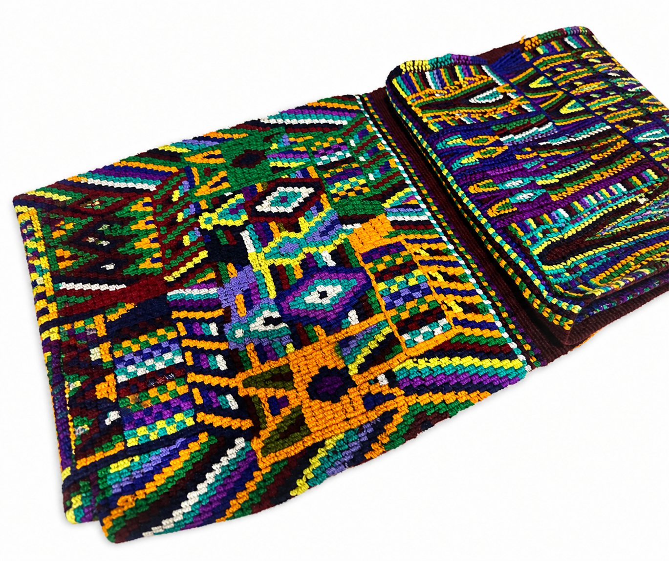 Vintage Oversized Handwoven Guatemalan Textile Table Runner | Vintage Maya Artisan Weaving