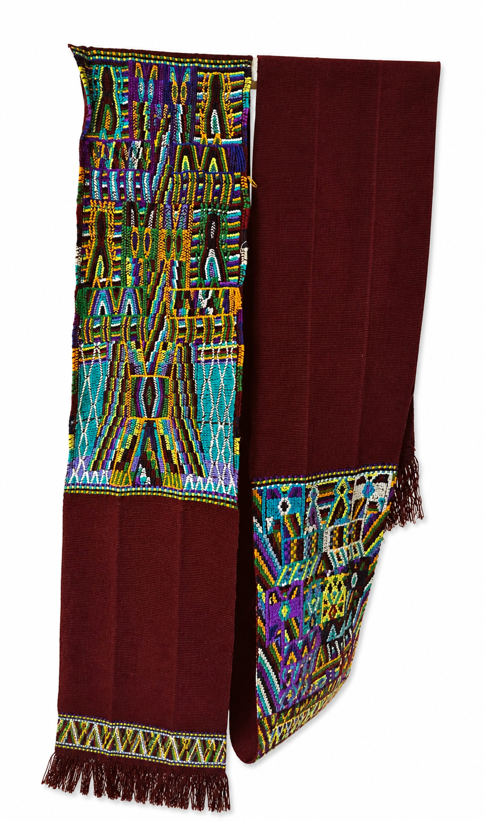Vintage Oversized Handwoven Guatemalan Textile Table Runner | Vintage Maya Artisan Weaving