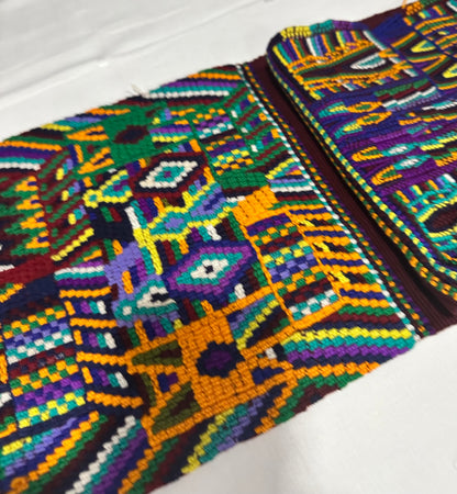 Vintage Oversized Handwoven Guatemalan Textile Table Runner | Vintage Maya Artisan Weaving