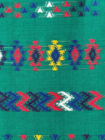 Handwoven Guatemalan Table Runner | Emerald Green Artisan Textile