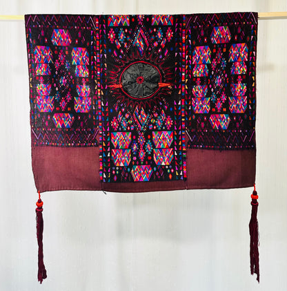 Vintage Midnight Sun Tapestry | Collectively Handwoven Guatemalan Textile Wall Hanging