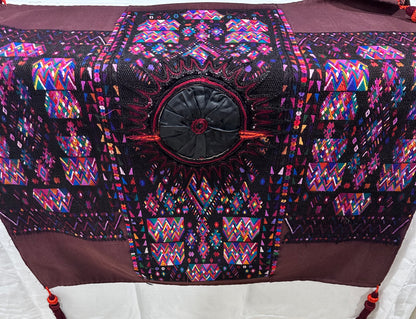 Vintage Midnight Sun Tapestry | Collectively Handwoven Guatemalan Textile Wall Hanging