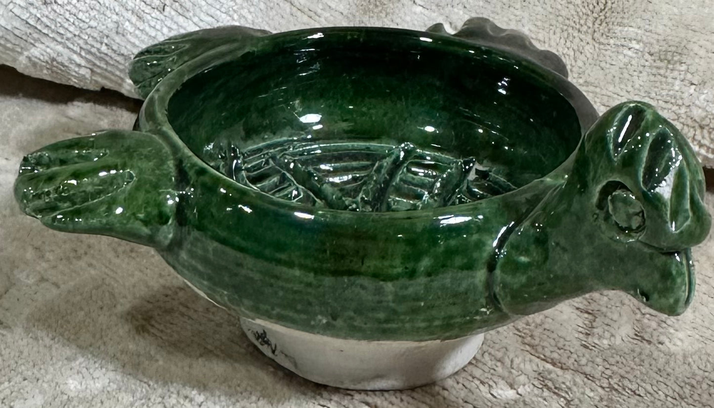 Handcrafted Turtle Garlic Keeper and Salt Cellar | Artisan Ceramic Bowl