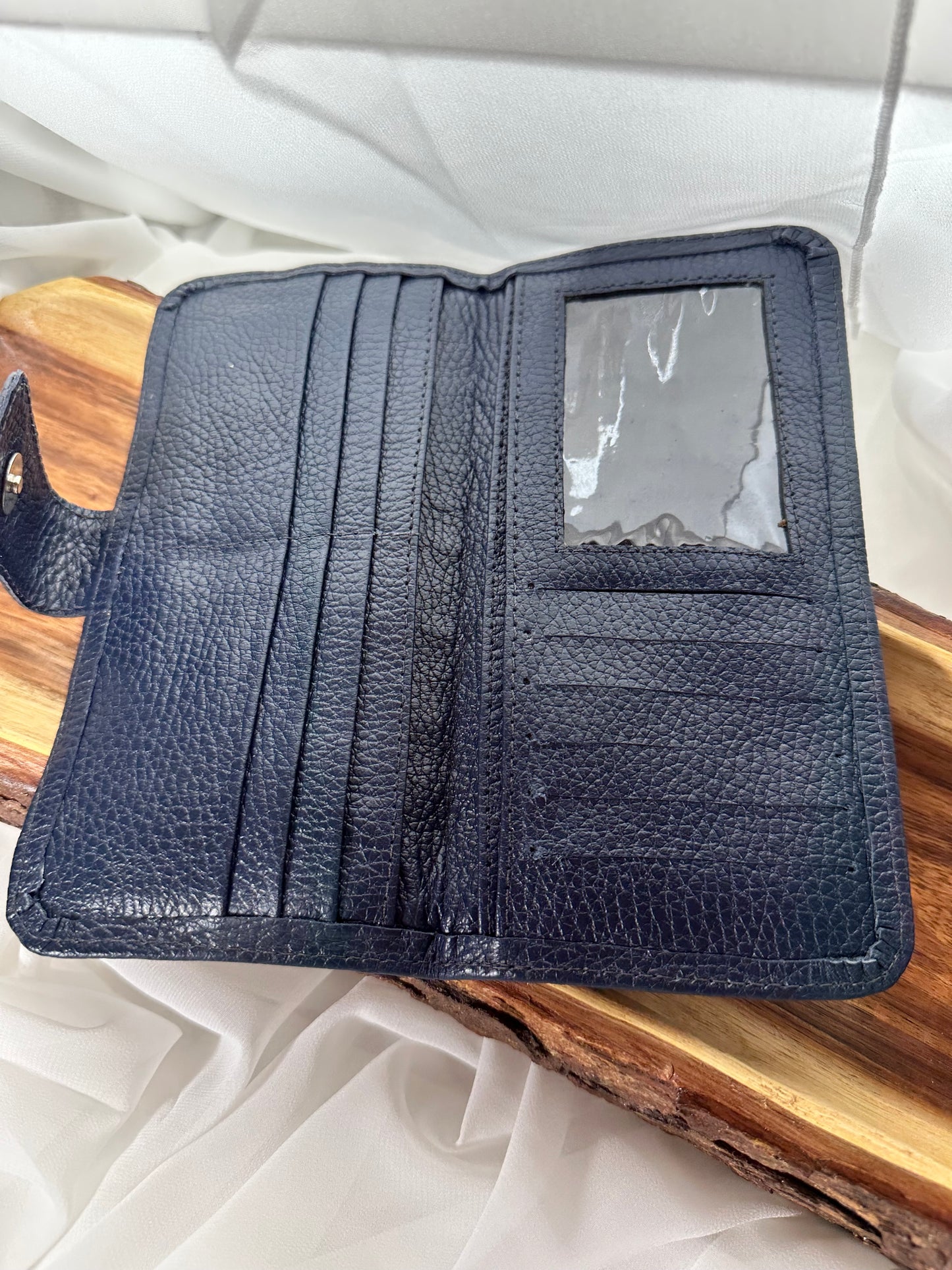 Handmade Guatemalan Huipil Wallet Black |Leather Artisan Wallet