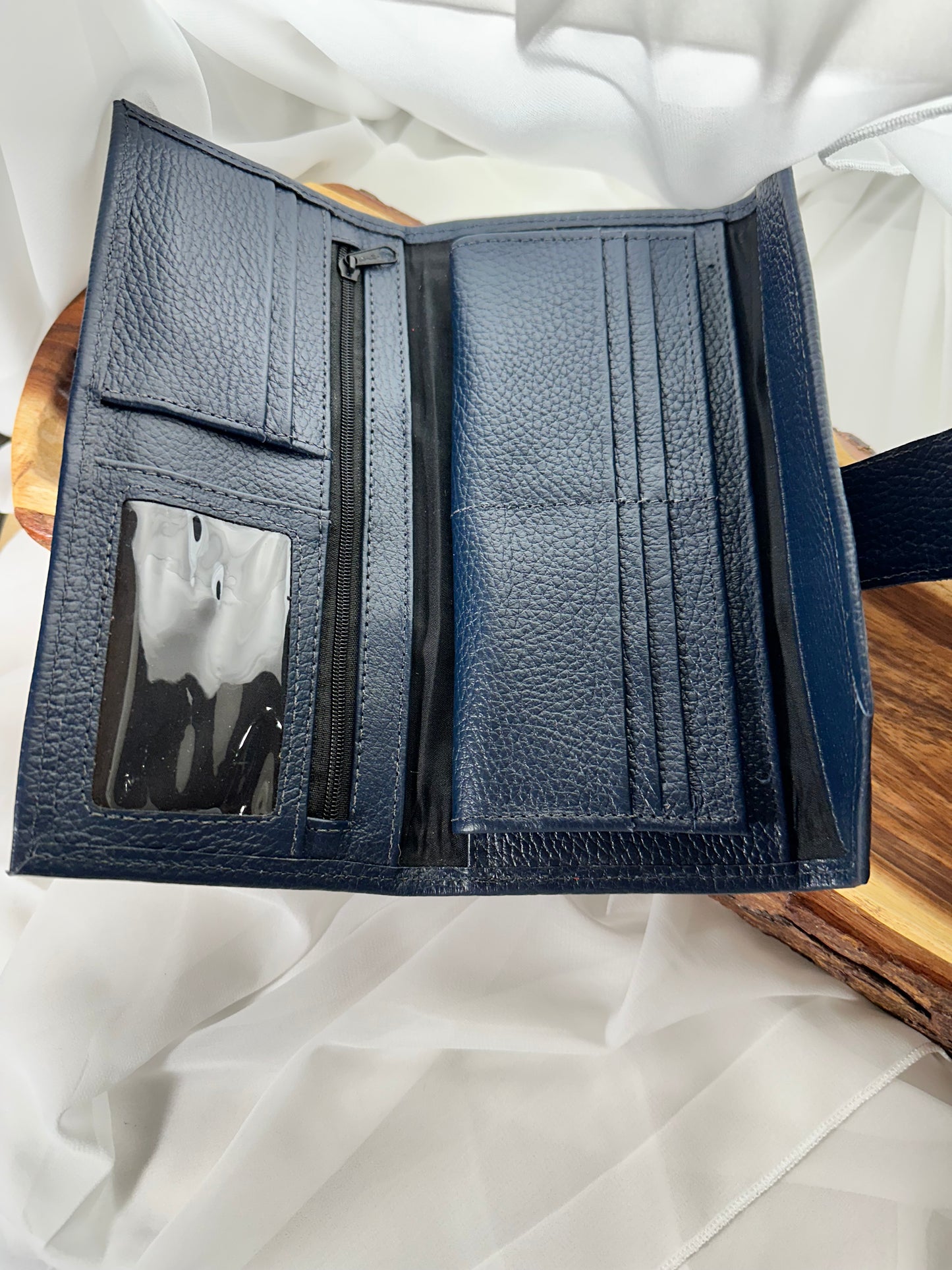 Handmade Guatemalan Huipil Wallet | Black Leather Artisan Wallet